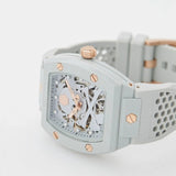Philipp Plein The Skeleton White Dial White Silicone Strap Watch for Men - PWVBA0123