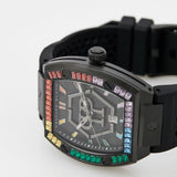 Philipp Plein Hexagon Phantom Black Dial Black Silicone Strap Watch For Men- PWPUA0324
