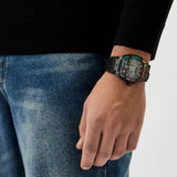Philipp Plein Hexagon Phantom Black Dial Black Silicone Strap Watch For Men- PWPUA0324