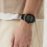Philipp Plein Hexagon Phantom Black Dial Black Silicone Strap Watch For Men- PWPUA0624