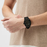 Philipp Plein Hexagon Phantom Black Dial Black Silicone Strap Watch For Men- PWPUA0624