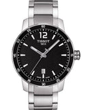 Tissot T-Sport Quickster Black Dial Silver Steel Strap Watch for Men - T095.410.11.057.00
