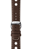 Tissot PRS 516 Chronograph Blue Dial Brown Leather Strap Watch For Men - T100.417.16.041.00