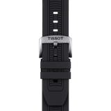 Tissot T Race Chronograph White Dial Black Silicone Strap Watch For Men - T115.417.27.011.00