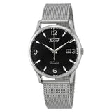 Tissot Heritage Visodate Black Dial Silver Steel Strap Watch - T118.410.11.057.00