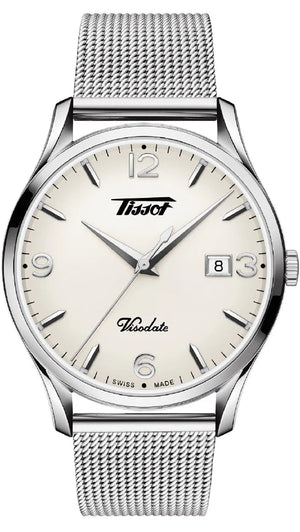 Tissot Heritage Visodate White Dial Silver Steel Strap Watch for Men - T118.410.11.277.00