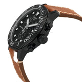 Tissot Seastar Black Dial Brown Leather Strap Watch for Men - T120.417.36.051.00