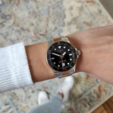 Tissot Seastar Black Dial Two Tone Steel Strap Watch for Women - T120.210.22.051.01