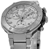 Tissot T-Race White Dial Gray Steel Strap Watch for Men - T141.417.11.031.00