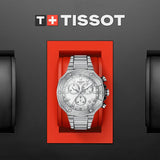 Tissot T-Race White Dial Gray Steel Strap Watch for Men - T141.417.11.031.00