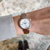 Tissot Desir White Dial 2 Tone Steel Strap Watch for Women  - T152.010.22.118.00