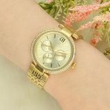 Tommy Hilfiger Sophia  Gold Dial Gold Steel Strap Watch for Women - 1782697