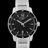 Tissot T-Sport Quickster Black Dial Silver Steel Strap Watch for Men - T095.410.11.057.00