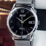 Tissot Heritage Visodate Black Dial Silver Steel Strap Watch - T118.410.11.057.00