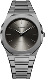 D1 Milano Ultra Thin Anthracite Gray Dial Gray Steel Strap Watch for Men - D1-UTBJ22