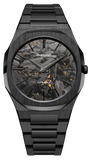 D1 Milano Ultra Thin Two Tone Black Steel Strap Watch for Men - D1-UTBJ31