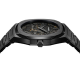 D1 Milano Ultra Thin Two Tone Black Steel Strap Watch for Men - D1-UTBJ31