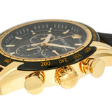 Versace V-Ray Chronograph Black Dial Brown Leather Strap Watch For Men - VEDB00318