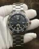 Tag Heuer Formula 1 Calibre 5 Chronograph Anthracite Dial Silver Steel Strap Watch for Men - WAZ2011.BA0842