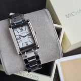 Michael Kors Essex Silver Dial Silver Steel Strap Watch for Women - MK4906