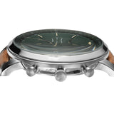 Fossil Neutra Green Dial Brown Leather Strap Watch for Men - FS5963