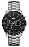 Lacoste Boston Black Dial Silver Steel Strap Watch for Men - 2011079