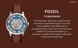 Fossil Townsman Clear Dial Brown Leather Strap Watch for Men - ME3267