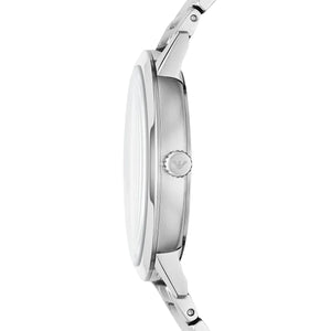 Emporio Armani Ruggero Black Dial Silver Steel Strap Watch for Men - AR11310