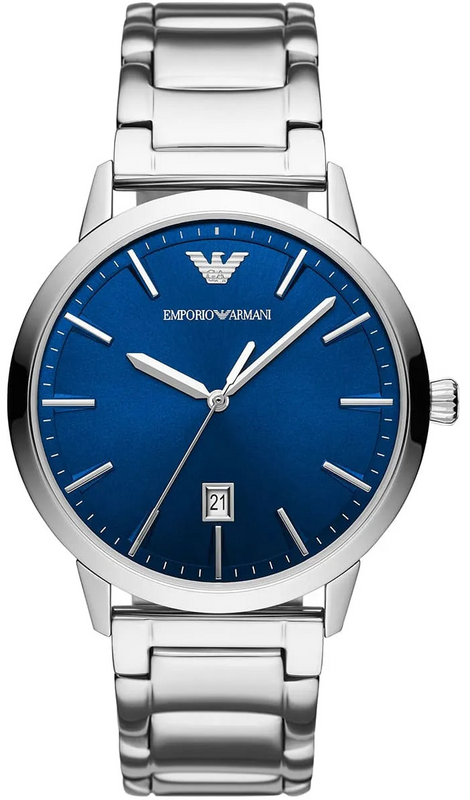 Emporio Armani Ruggero Blue Dial Silver Steel Strap Watch for Men - AR11311