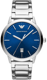 Emporio Armani Ruggero Blue Dial Silver Steel Strap Watch for Men - AR11311