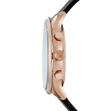 Emporio Armani Alpha Large Black Dial Black Leather Strap Watch for Men - AR1792