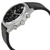 Emporio Armani Zeta Black Dial Black Leather Strap Watch for Men - AR1975
