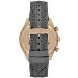Emporio Armani  Zeta  Brown Dial Gray Fabric Strap Watch for Men - AR1976