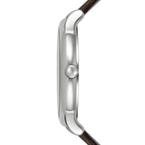 Emporio Armani Kappa Quartz White Dial Brown Leather Strap Watch For Men - AR80006