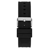 Guess Empire Chronograph Black Dial Black Silicon Strap Watch For Men - GW0583G1