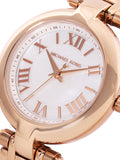 Michael Kors Laney Silver Dial Rose Gold Steel Strap Watch for Women - MK4893
