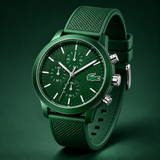 Lacoste 12.12 Green Dial Green Silicone Strap Watch for Men - 2010973