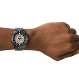 Fossil Bannon Black Dial Gray Steel Strap Watch for Men - BQ2678
