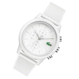 Lacoste 12.12 White Dial White Silicon Strap Watch for Men - 2010974