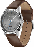 Lacoste Madrid  Grey Dial Brown Leather Strap Watch for Men - 2011033