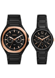 Fossil Evanston Black Dial Black Steel Strap Watch for Unisex - BQ2645