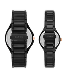 Fossil Evanston Black Dial Black Steel Strap Watch for Unisex - BQ2645