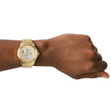 Fossil Bannon Gold Dial Gold Steel Strap Watch for Men - BQ2680