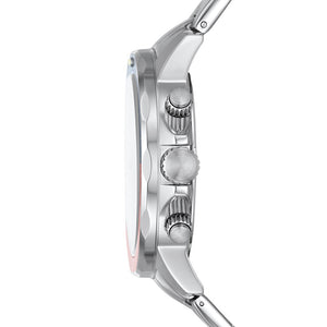 Fossil Bannon Blue Dial Silver Steel Strap Watch for Men - BQ2771