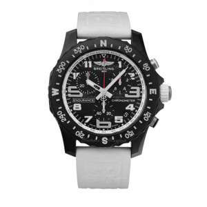 Breitling Endurance Pro Black Dial White Rubber Strap Watch for Men - X82310A71B1S1