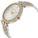 Michael Kors Darci Silver Dial Two Tone Steel Strap Watch for Women - MK3215