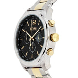 Hugo Boss Professional Black Dial Two Tone Steel Strap Watch for Men - 1513529