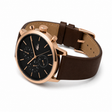 Lacoste Replay Black Dial Brown Leather Strap Watch for Men - 2011257