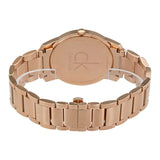 Calvin Klein City White Dial Rose Gold Steel Strap Watch for Men - K2G21646