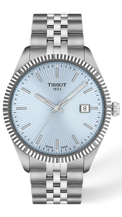 Tissot Ballade Ice Blue Dial Silver Stainless Steel Watch for Unisex - T156.410.11.351.00